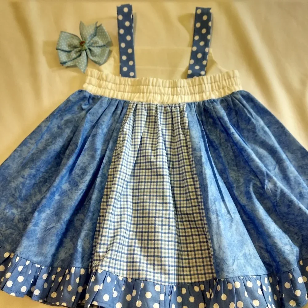 Bluey & Bingo My Doll & Me Matching Twirl Dresses & Hairbows - Picture 4 of 6